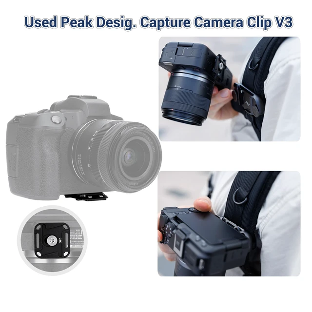 Alt view image 4 of 7 - 2PCS Camera Quick Release Plate for Peak Design V3 Arca Type | 2pcs aluminum Arca-Swiss quick release plates, for Peak Design Capture Clip V3 Arca Type, Standard 1/4"-20 thumbscrew
