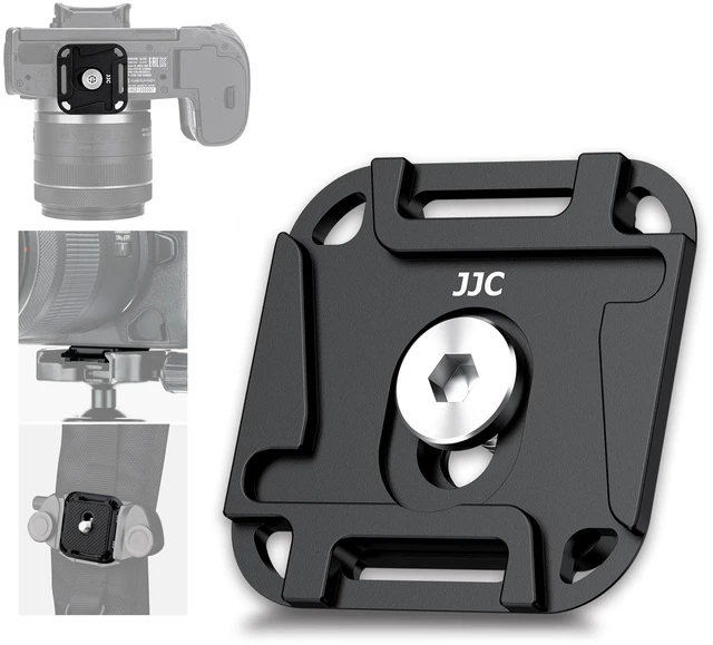 Main image of 2 Pack 38mm Camera Mount Plate, Arca Swiss Quick Release Plate & Clamp V3 with 4-Sided QR Compatible with Capture Camera Clip V3, Aluminum for Tripod Monopod Strap