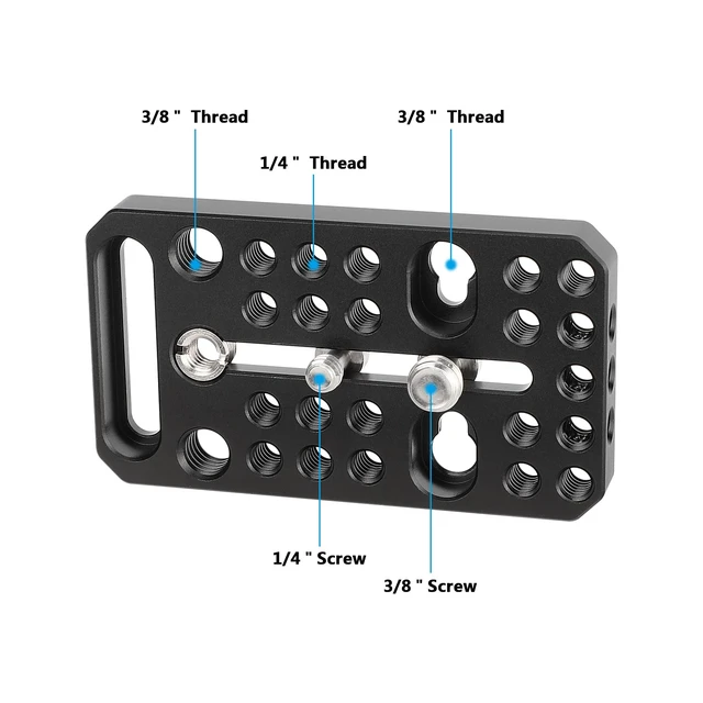 Alt view image 2 of 7 - Multipurpose Cheese Plate with 1/4"-20 & 3/8"-16 Threads - 3329