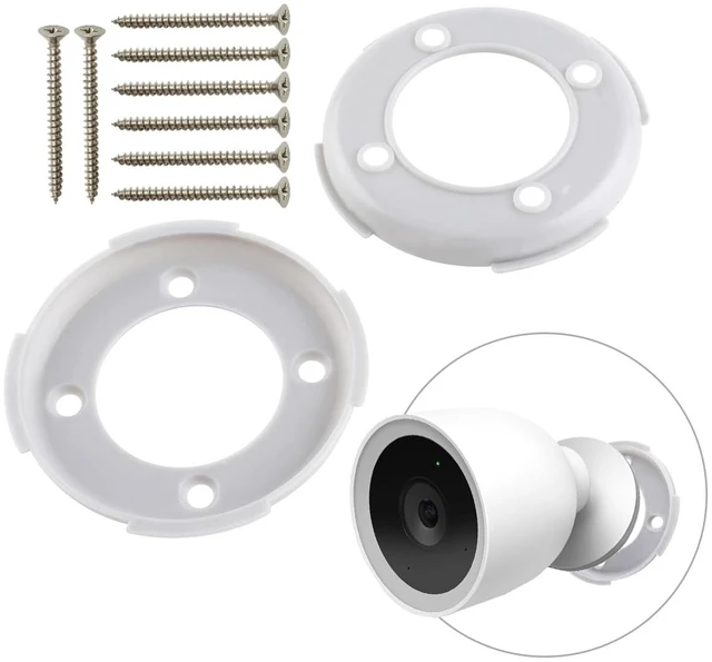 Main image of 2Pcs Wall Mounting Plates w/ Screws,Grey Plastic,Easy to Install | Fit for Google Nest Camera Outdoor Indoor Battery Models,Wall Bracket Part Connected to Magnetic Base
