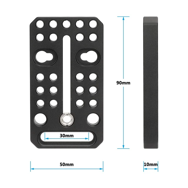 Alt view image 4 of 7 - Multipurpose Cheese Plate with 1/4"-20 & 3/8"-16 Threads - 3329