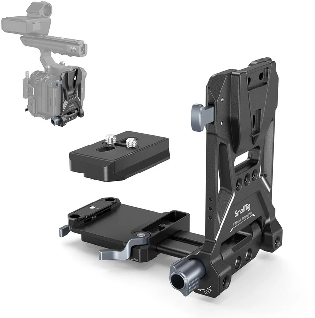 Main image of Foldable V Mount Battery Plate with Quick Release Plate for Arca | for Sony FX3 /A7 V/A7 IV/A7S III, for Canon R5/R6, for Nikon Z8, Compact Camera Video Rig, for NEEWER V Mount Battery PS099E