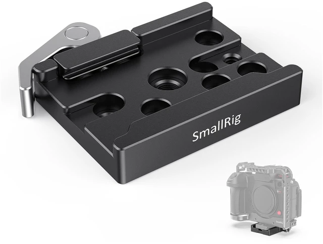 Main image of Quick Release Mount Plate Clamp for Arca-Type, Lightweight Clamp | Baseplate Clamp with 1/4''-20 Threaded, 3/8''-16 Threaded and Lever