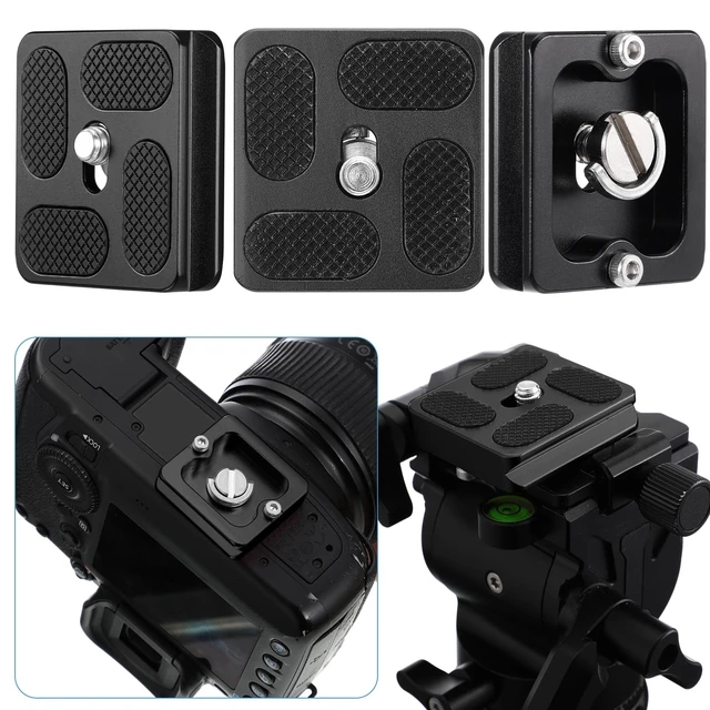 Alt view image 4 of 7 - Quick Release Plate Tripod 1/4-20 DSLR,Pu40,Black | Tripod Mount Plate, Camera Tripod Mount for DSLR Camera Tripod Ball Head , Metal, 1.9 x 1.5 x 0.4 Inch