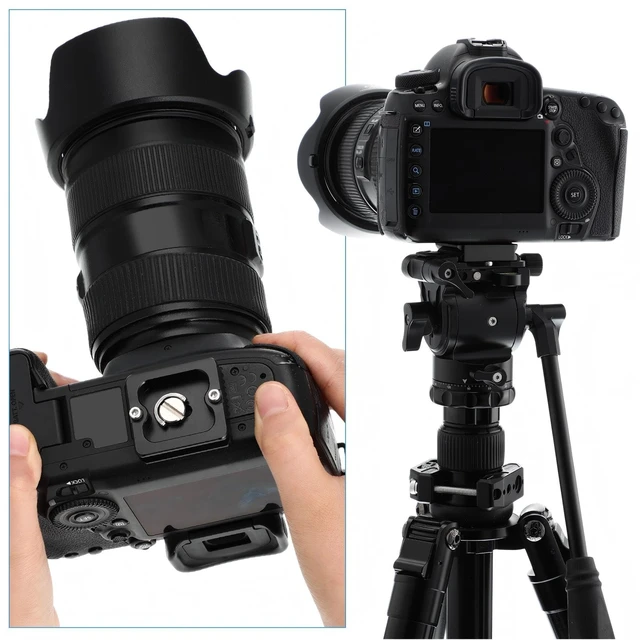 Alt view image 7 of 7 - Quick Release Plate Tripod 1/4-20 DSLR,Pu40,Black | Tripod Mount Plate, Camera Tripod Mount for DSLR Camera Tripod Ball Head , Metal, 1.9 x 1.5 x 0.4 Inch