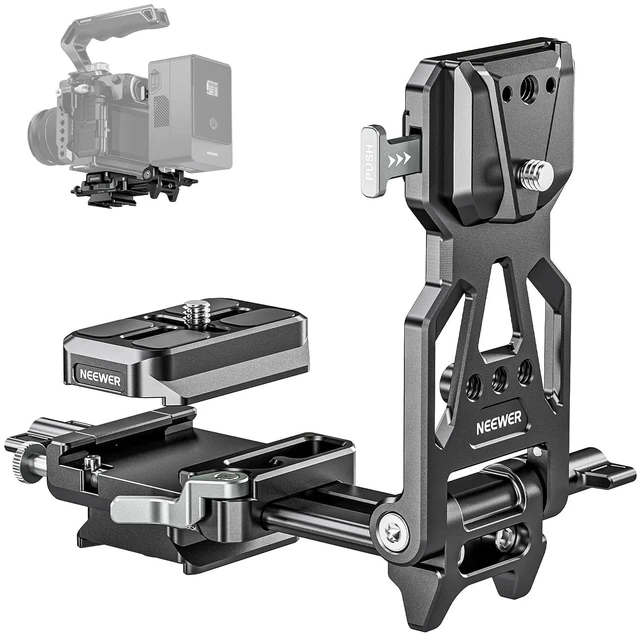 Main image of Foldable V Mount Battery Plate with Arca Type Baseplate, PS015 PRO | Quick Release Camera Base Plate, Lightweight DSLR Video Rig, Compatible with SmallRig V Mount Battery Cage DJI RS4 RS3 Gimbal