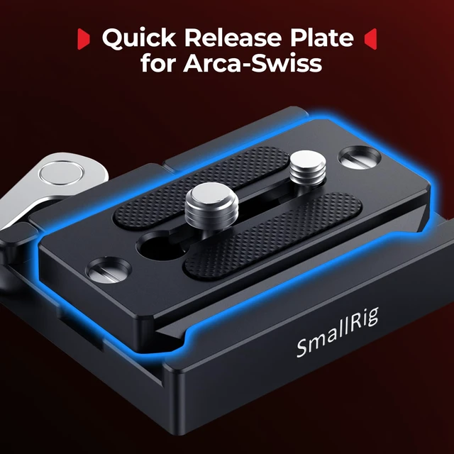 Alt view image 5 of 7 - Quick Release Plate for Arca Swiss, with 1/4"-20 & 3/8"-16 Screw | Baseplate for cameras and cages - 2146B