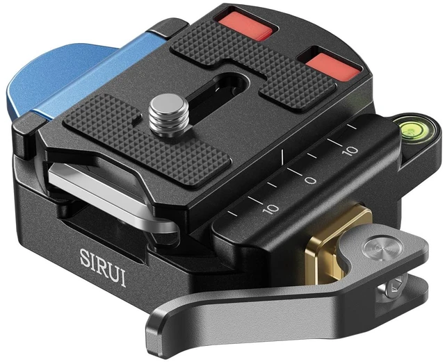 Main image of QC-55 Quick Release Plate and Clamp, 55mm Camera Mount Adapter | 1/4" & 3/8" Threads, Tripod, Monopod, DSLR, Stabilizer, Quick Release Mount, Camera Rig Compatible