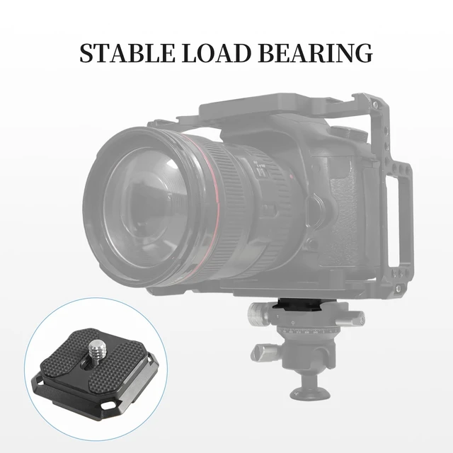 Alt view image 5 of 7 - 2 Pack Arca-Swiss Plate, Quick Release Plate Camera Mount for Tripod,38mm Arca-Swiss Mount Plate with Safety Pins, Lightweight Aluminum for Tripod/Monopod/Strap, 1/4" Screw Compatible Camera,0.67oz