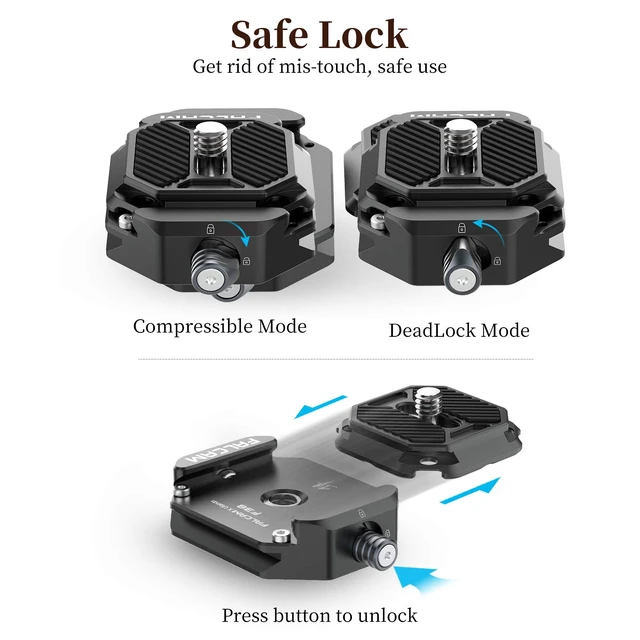 Alt view image 2 of 7 - F38 Camera Quick Release Plate with 1/4" to 3/8" Screw Thread | Quick Release System Plate Camera Tripod Mount Adapter for Sony Canon Monopod DSLR Stabilizer Slider Switch Between Stablizer