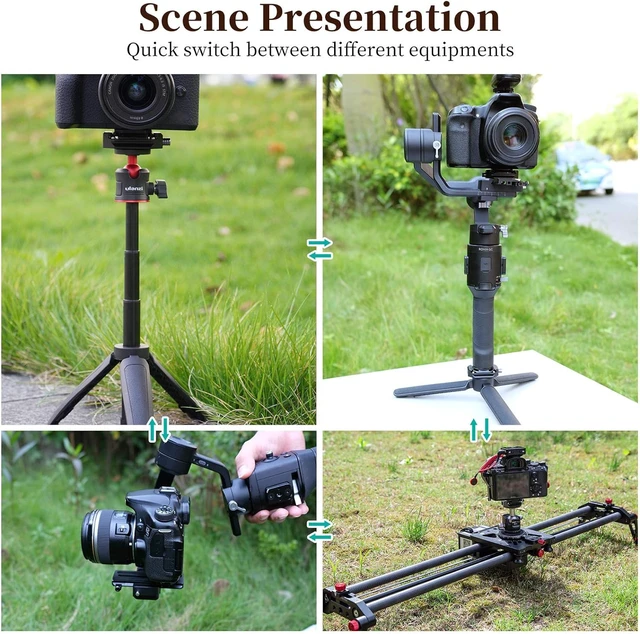 Alt view image 7 of 7 - F38 Camera Quick Release Plate with 1/4" to 3/8" Screw Thread | Quick Release System Plate Camera Tripod Mount Adapter for Sony Canon Monopod DSLR Stabilizer Slider Switch Between Stablizer