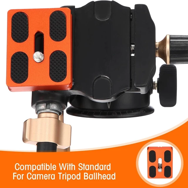 Alt view image 7 of 7 - Quick Release Plate Tripod 1/4-20 DSLR,Pu50,Black and Orange | Tripod Mount Plate, Camera Tripod Mount for DSLR Camera Tripod Ball Head , Metal, 1.9 x 1.5 x 0.4 Inch