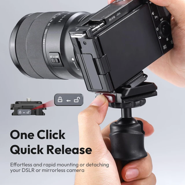 Alt view image 6 of 7 - UKA02 Quick Release Plate with 1/4" Thread Mount | Camera Tripod Mount Adapter, Anti- Loosening, Quick Release System QR Plate Compatible with UKA03/Arca Swiss (Only Plate)