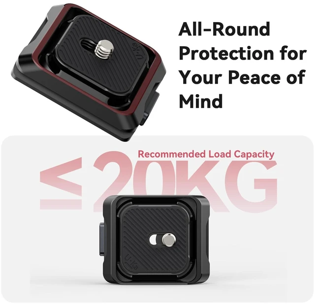 Alt view image 5 of 7 - UKA01 Quick Release Plate Kit, Arcac/F38 Interface Camera Quick Release Plate Mount Quick Setup w/ 1/4" to 3/8" Screw Thread Gimbles Sliders Tripods Adapter for Sony/Nikon/DJI/Fuji