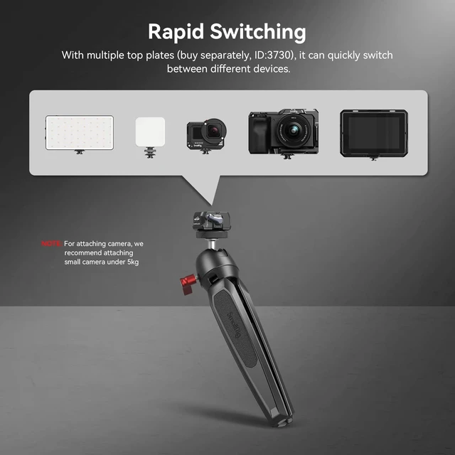 Alt view image 7 of 7 - Quick Release Plate Drop-in Quick Release Camera Mount Adapter | Mini Plate with 1/4" Screw, for Camera Clamp, Super Clamp, Ball Head, Tripod, Magic Arm, Stabilizer, Field Monitor - 3513C
