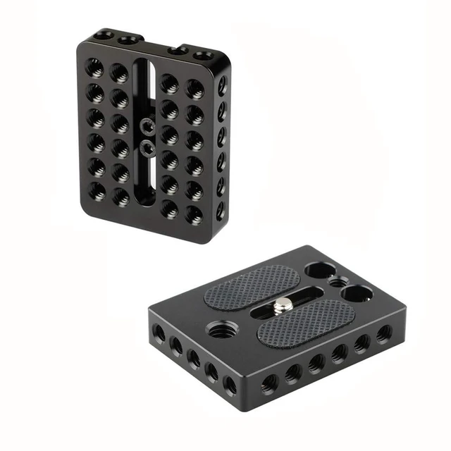 Alt view image 6 of 7 - Top Cheese Plate + Camera Base Plate for DIY DSLR Camera Cage Rig