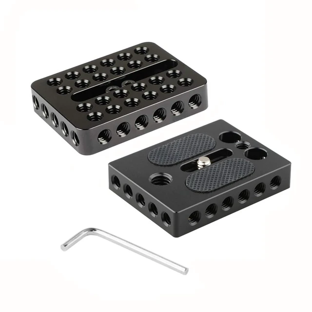 Alt view image 7 of 7 - Top Cheese Plate + Camera Base Plate for DIY DSLR Camera Cage Rig