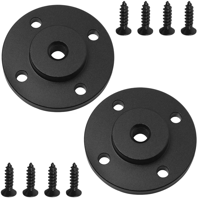 Main image of 2 Set 1/4 inch Thread Tripod Adapter Holder Mount Plate Wall Mount Universal Wall Mount Mic Bracket Aluminium Alloy for Monitor Light Flash DSLR Camera Diameter 40mm 1/4 Hole