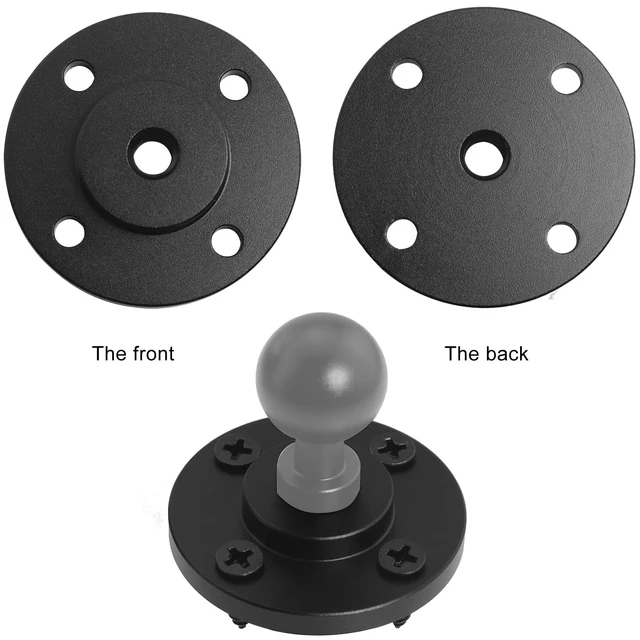 Alt view image 4 of 5 - 2 Set 1/4 inch Thread Tripod Adapter Holder Mount Plate Wall Mount Universal Wall Mount Mic Bracket Aluminium Alloy for Monitor Light Flash DSLR Camera Diameter 40mm 1/4 Hole