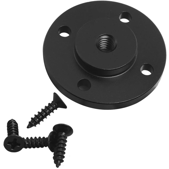 Alt view image 5 of 5 - 2 Set 1/4 inch Thread Tripod Adapter Holder Mount Plate Wall Mount Universal Wall Mount Mic Bracket Aluminium Alloy for Monitor Light Flash DSLR Camera Diameter 40mm 1/4 Hole