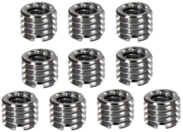 Main image of Metal 1/4 inch to 3/8 inch Tripod Thread Adapter, Easy Mount Convert Screw Adapter for Tripod Monopod Ballhead, Reducer Bushing for Camera Video Equipment DSLR SLR Mic Boom Stand (10 Piece)