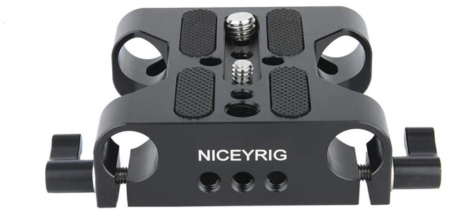 Main image of Multipurpose Camera Base Plate with 15mm Rod Rail Clamp for DSLR Rig Support System - 226