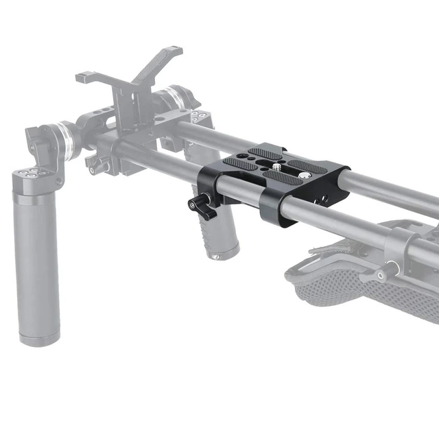 Alt view image 3 of 7 - Multipurpose Camera Base Plate with 15mm Rod Rail Clamp for DSLR Rig Support System - 226