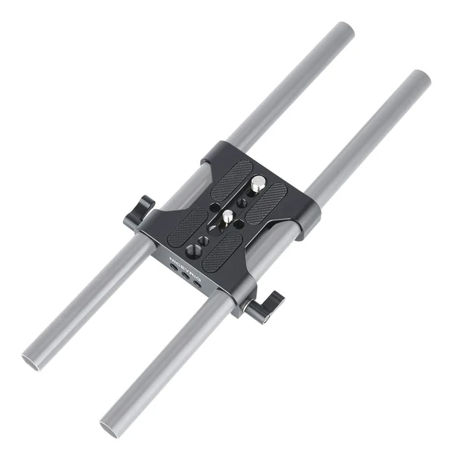 Alt view image 7 of 7 - Multipurpose Camera Base Plate with 15mm Rod Rail Clamp for DSLR Rig Support System - 226