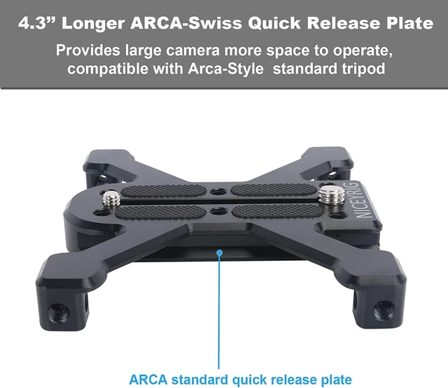 Alt view image 2 of 7 - Arca Swiss Quick Release Plate for Standard Heavy Camera Camcorder | Tripod/Ground Shooting Switch Plate with Four-feet Stand Support - 520