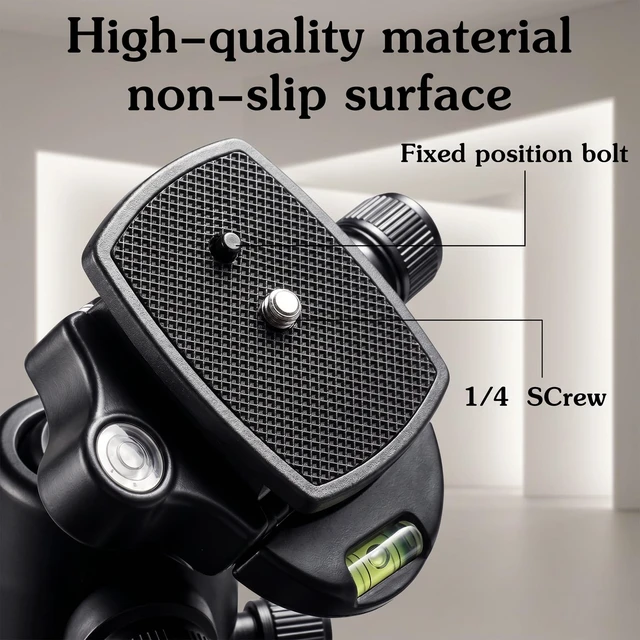 Alt view image 4 of 7 - 2 Pack 49mm Tripod Quick Release Plate with 1/4 in Screw Tripod Base Plate Camera Mount Adapter Replacement for Tripods Cameras Mount Base Plates Black