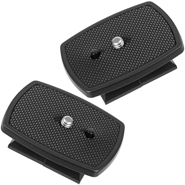 Main image of 2 Pack 49mm Tripod Quick Release Plate with 1/4 in Screw Tripod Base Plate Camera Mount Adapter Replacement for Tripods Cameras Mount Base Plates Black