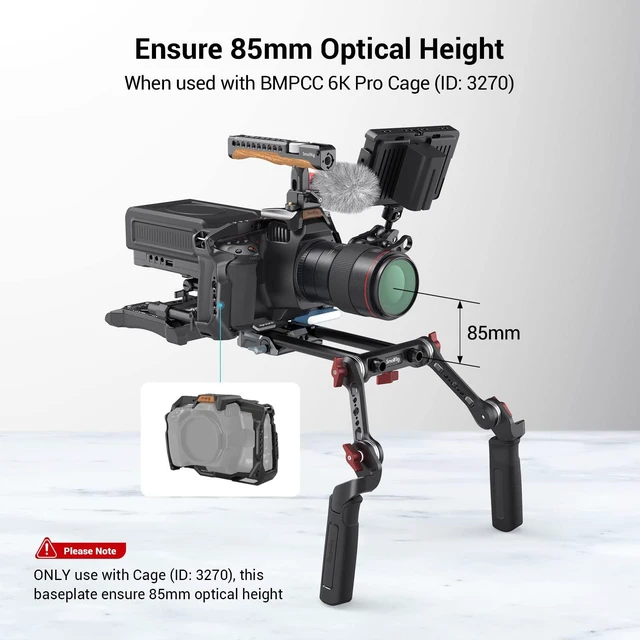 Alt view image 3 of 7 - Universal LWS Baseplate for DSLR/Mirrorless Camera Cages | Comes with Dual 15mm Rod Clamp