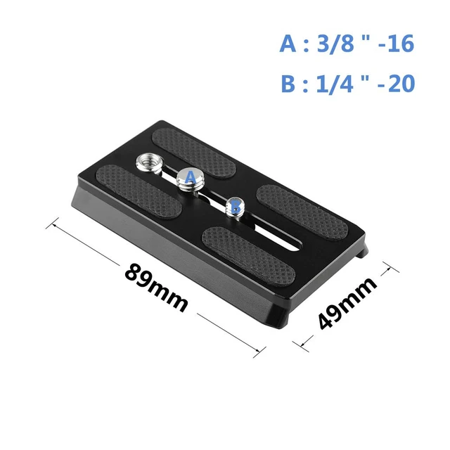 Alt view image 2 of 6 - Camera Quick Release Base Plate with 1/4" & 3/8" Threads Compatible with Manfrotto577/ 501/504 Tripod - 2149
