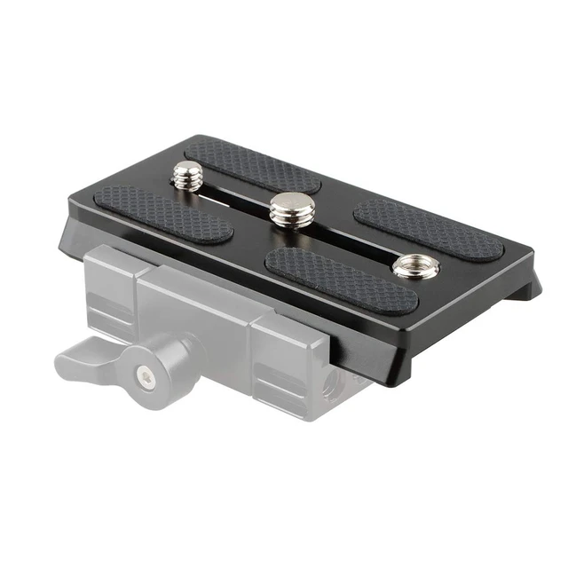 Alt view image 3 of 6 - Camera Quick Release Base Plate with 1/4" & 3/8" Threads Compatible with Manfrotto577/ 501/504 Tripod - 2149