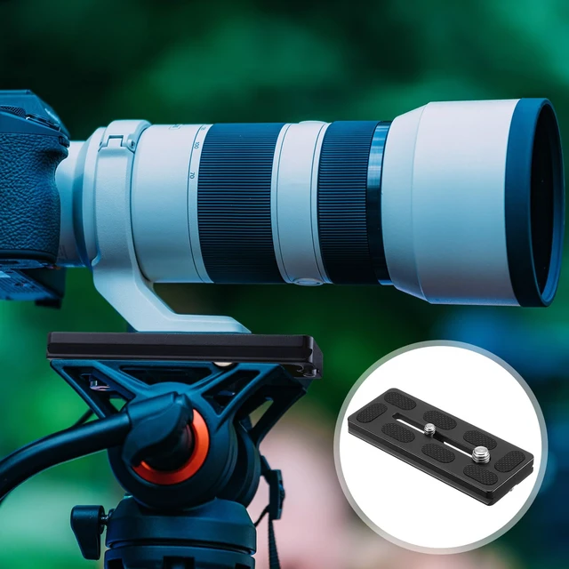 Alt view image 6 of 7 - Quick Release Plate Tripod 1/4-20 DSLR,100mm 1/4''and 3/8'',Black | Tripod Mount Plate, Camera Tripod Mount for DSLR Camera Tripod Ball Head , Metal, 1.9 x 1.5 x 0.4 Inch