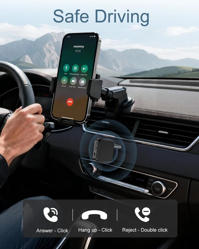Alt view image 4 of 7 - Upgrade Bluetooth 5.4 Car Adapter with 16-Hour Battery, 2-in-1 Hi-Fi Stereo Wireless Transmitter/Receiver for Car, Home Stereo, Headphones, Hands-Free Calling