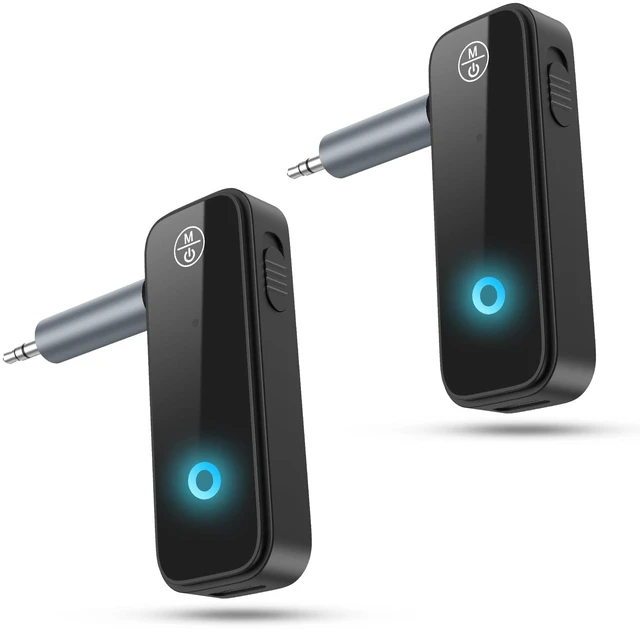 Main image of (Upgraded) 2 Pack AUX Bluetooth Adapter for Car, 2 in 1 Bluetooth 5.4 Receiver Transmitter for Car with Display Screen, Handsfree Calls, Wireless Audio Receiver for Home Stereo, Headphones