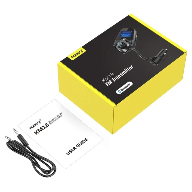 Alt view image 7 of 7 - Bluetooth 5.4 Car Adapter, FM Transmitter with 1.44" LCD Screen Gold | Wireless FM Radio Player with Flexible Gooseneck, Noise Cancellating Fits Older Vehicles, Hands-Free Call Support USB/AUX/TF