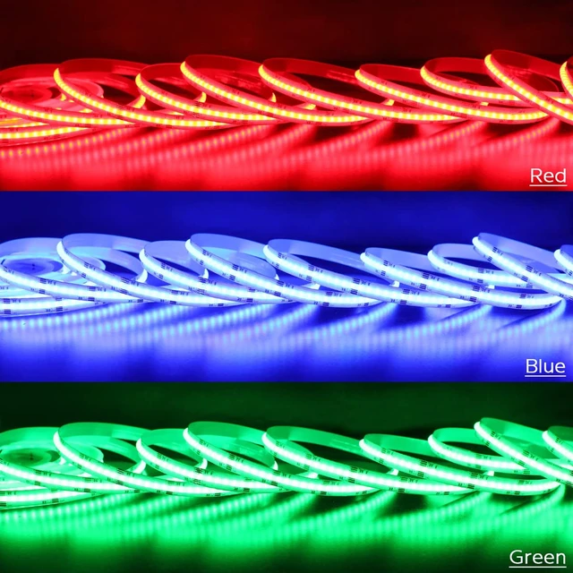 Alt view image 5 of 7 - 24VDC Color Changing RGBCCT Dotless COB LED Strip Lights, High Density RGBCW 4200 LEDs Warm White to Daylight RGBWW Dimmable LED Light Strips(Non-Waterproof IP20), FCOB-24V-RGBCCT