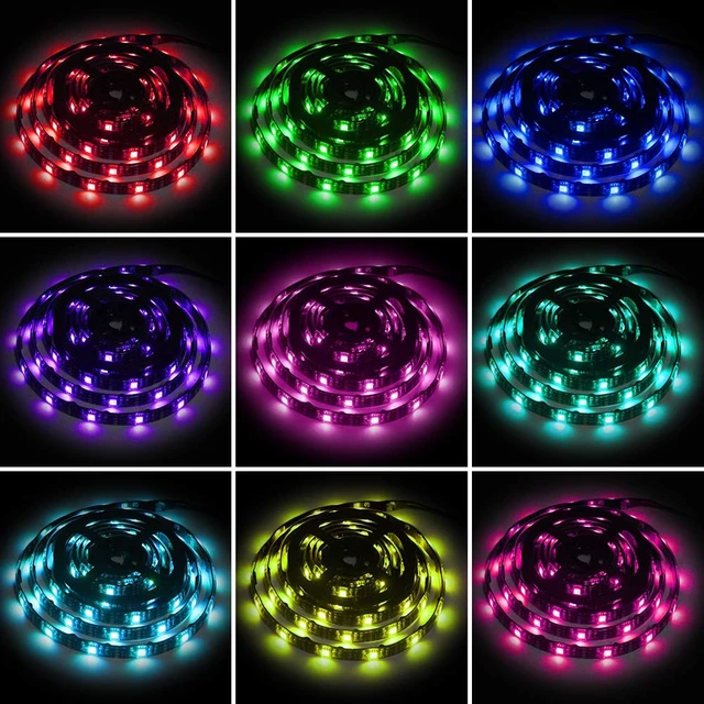 Alt view image 3 of 7 - Led Strip Lights Battery Powered RGB 2M 6.56ft Battery Operated Led | Battery Lights, 3 Keys Controller, Waterproof Battery Led Rope Lights, for TV, Bedroom, Mirror, PC, Camping & Home Decoration
