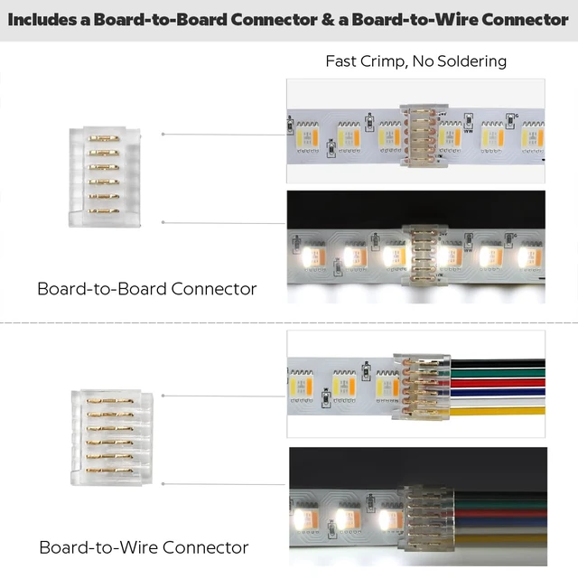 Alt view image 3 of 7 - 24VDC Highest Density 5-in-1 5050 RGBWW (RGB+Warm White+Daylight) 112LEDs/m Bright RGBCCT LED Strip 16.4FT Dimmable Tape Lights for Bedroom Decor (IP20 Non-Waterproof 12MM Width)