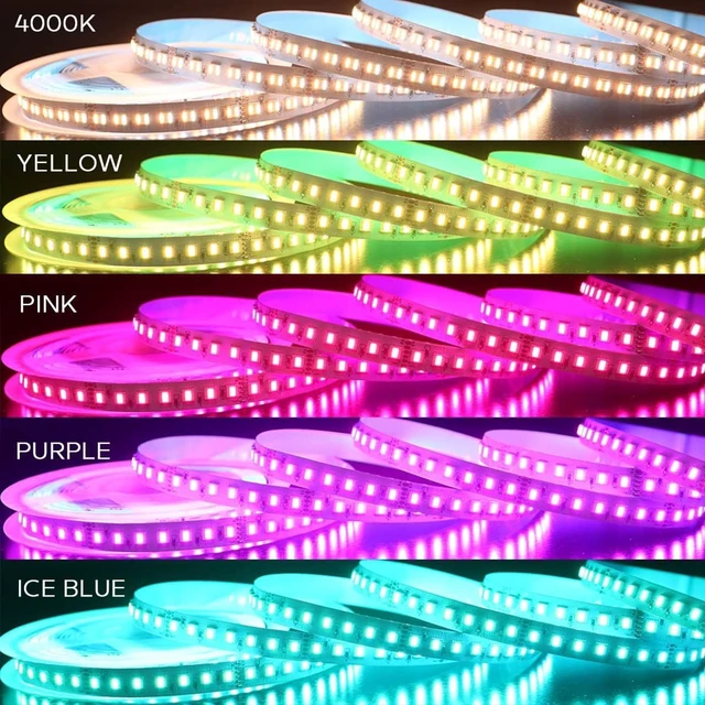 Alt view image 5 of 7 - 24VDC Highest Density 5-in-1 5050 RGBWW (RGB+Warm White+Daylight) 112LEDs/m Bright RGBCCT LED Strip 16.4FT Dimmable Tape Lights for Bedroom Decor (IP20 Non-Waterproof 12MM Width)