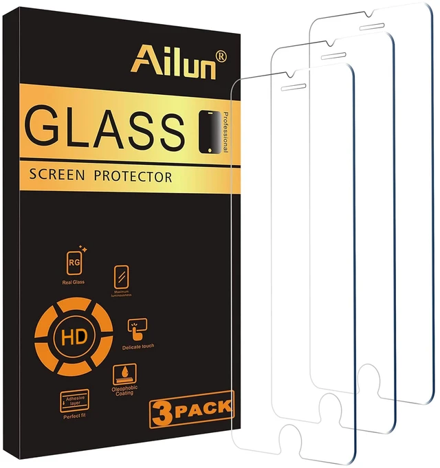 Main image of 3 Pack Screen Protector for iPhone SE 2020 2nd/2022 3rd Gen | 4.7 Inch, Tempered Glass, 0.25mm, Case Friendly, Clear