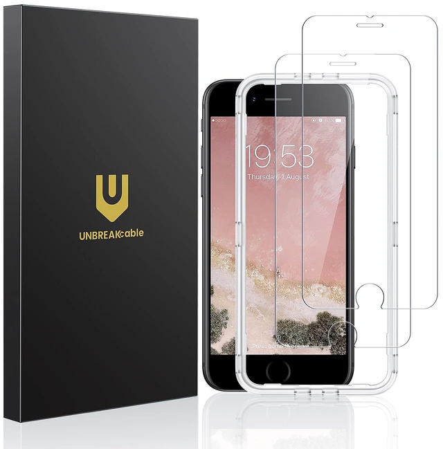 Main image of 2-Pack Screen Protector for iPhone SE 2022/SE 2020, iPhone 8/7 | Shatterproof Tempered Glass, Easy Installation, 9H Hardness, 99.99% HD Clear, Bubble-Free, Anti-Fingerprint, Case Friendly