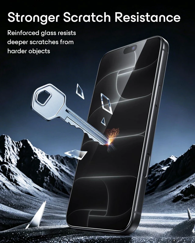 Alt view image 5 of 7 - 3 Pack for iPhone 17 Pro Max Screen Protector, Armorite | 7X Impact Absorption, 9H+ Tempered Glass, Easy One-Pull Installation, Full-Coverage Protection, UltraFit Tray, Bubble-Free