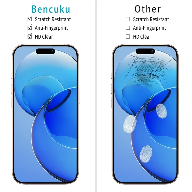 Alt view image 2 of 7 - 2 Pack Screen Protector for iPhone 16 Pro Max Tempered Glass | Full Coverage, Anti Scratch, Bubble Free