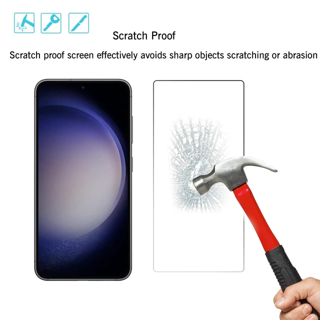 Alt view image 3 of 6 - Screen Protector + Camera Lens Protector for Galaxy S23 FE, 3+3 Pack | 6.4 Inch, Tempered Glass, Fingerprint Unlock, 0.25mm, Ultra Clear, Anti-Scratch, Case Friendly