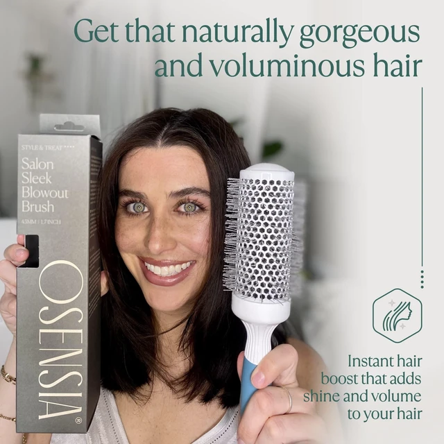 Alt view image 5 of 7 - Medium Round Brushing Brush - Ceramic Hair Brush for a Smooth Salon Style Look - Professional Brushing Brush Ideal for All Hair Types - 43 mm