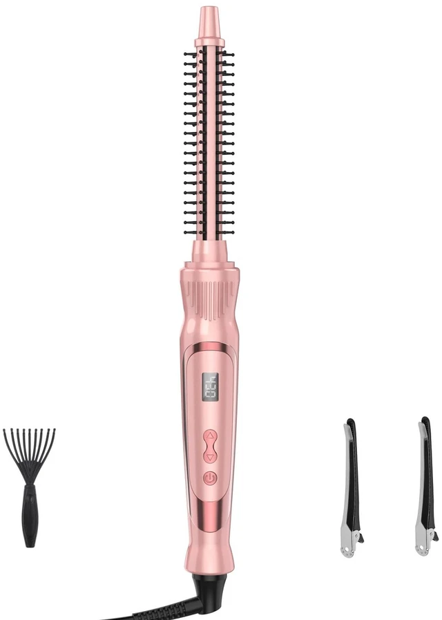 Main image of Curling Brush, 1/2 inch Heated Round Brush | Thermal brush without hair dryer curling iron and wand styling tool