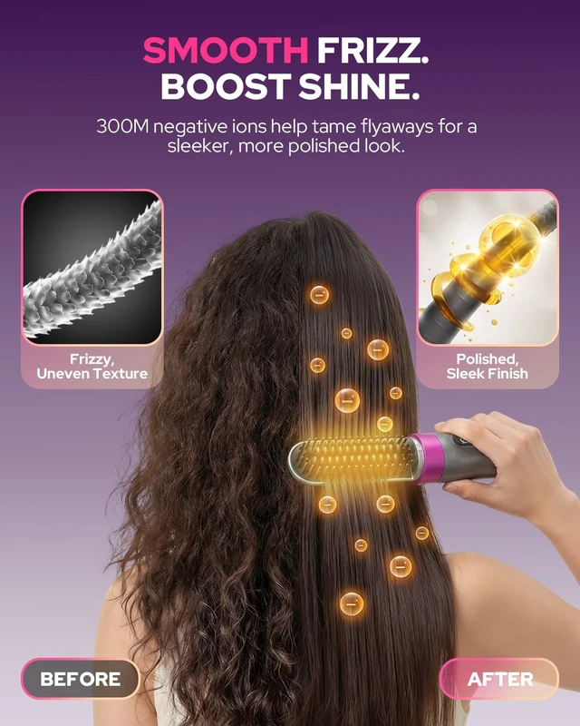 Alt view image 3 of 7 - Cordless Hair Straightener, Portable Travel Ionic Hair Straightening Brush | 3 Temp Settings, MCH Ceramic Fast Heating for Smooth Hair, Rechargeable Battery, Anti-Scald